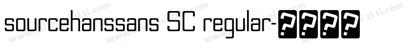 sourcehanssans SC regular字体转换